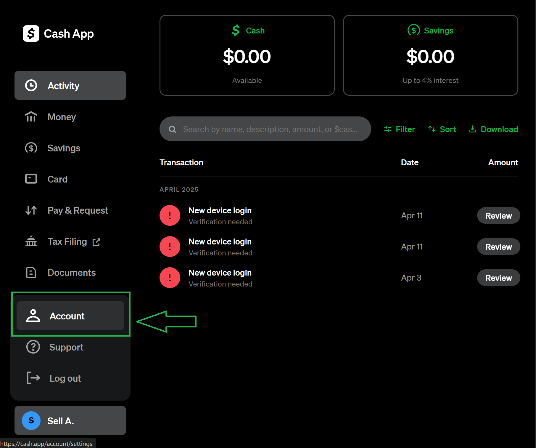 SellApp Dashboard